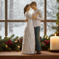 NAN ZAI NAN FANG Couple Figurine Romantic Wedding for Wife Couples 8.8" Resin Hand Painted Sculpture Couple Statue Best Marriage Anniversary Valentine Birthday Gift for Her Girlfriend Women - style: Love and Promise
