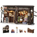 Fsolis DIY Miniature Dollhouse Kit for Adults - Tiny House Mini Scene 3D Puzzles Gifts for Women Teenagers Craft Lovers (Magic Coffee) - style: Magic Coffee