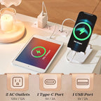 Huuger White Nightstand Set of 2, Night Stand with Charger Station, Bedside Table with 2 Drawers, Bed Side Tables for Bedroom, Modern Nightstands, Metal Knobs, Painted Surface - color: White