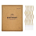 PHD CAKE 24-Count Gold Spiral Long Thin Metallic Birthday Candles, Cake Candles, Birthday Parties, Wedding Decorations, Party Candles - color: Gold