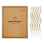 PHD CAKE 24-Count Gold Spiral Long Thin Metallic Birthday Candles, Cake Candles, Birthday Parties, Wedding Decorations, Party Candles - color: Gold