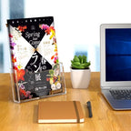 NIUBEE Acrylic Brochure Holder 8.5 x 11 inches 2 Pack, Clear Acrylic Literature Holder Plastic Flyer Display Stand, Acrylic Countertop Organizer for Magazine, Pamphlet, Booklets, Menu, Journals - size: 8.5" x 11", style: 2 Pack