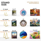 TR-LIFE Plate Display Stand - 3 Inch Holder + Metal Frame for Picture, Decorative Plate, Photo Easel, Tabletop Art (Gold 2 Pack) - size: 3 Inch