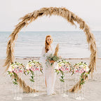 Geetery 4 Pieces 28 Inch Tall Acrylic Vase Wedding Centerpieces Clear Flower Stand Column Geometric Floral Vase Elegant Display Holder for Birthday Party Wedding Table Decorations - size: 28 Inch