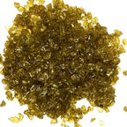 2lb Curshed Brown Glass Chips for Crafts Art Resin - color: Brown