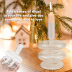 Clear Taper Candle Holders Glass Candle Stick Holder Modern Candle Holders for Tapered Candlesticks Wedding Reception Centerpieces Christmas（Transparent） - color: Color 4