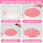 Sukh Pink Candle Sand Wax with Wicks and Wick Tabs- 450g DIY Pearled Candle Wax, Refillable Pearled Sand Candles with Wicks, for Valentine's Day, Wedding, Dating - color: Pink Red