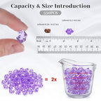 DomeStar 550PCS Purple Vase Fillers, Small Acrylic Fake Crushed Ice Rocks Purple Gems Crystals Diamonds for Table Centerpiece Lilac Lavender Theme Birthday Weeding Table Scatter (0.4 * 0.6) - color: Purple