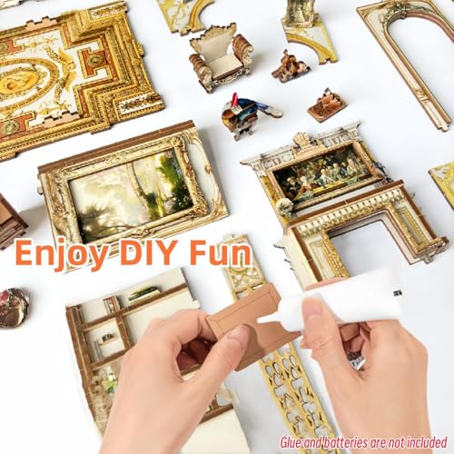 KingStora DIY Book Nook Kit -Baroque Dreams-Vintage Manor Design Bookend Model, 3D Puzzle for Adults, JKGT001