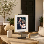 Americanflat 18" Adjustable Tabletop Easel Stand for Picture Frames up to 10x8 - Ideal Picture Frame Stand to Display Art, Signs, or Photos - Use Easel Stands for Home or Events - Black - size: 18 inch, style: Tabletop Frame Stand