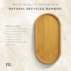 MaisoNovo Bamboo Soap Tray | Wooden Bathroom Soap Dispenser for CounterTop - color: Bamboo Tray