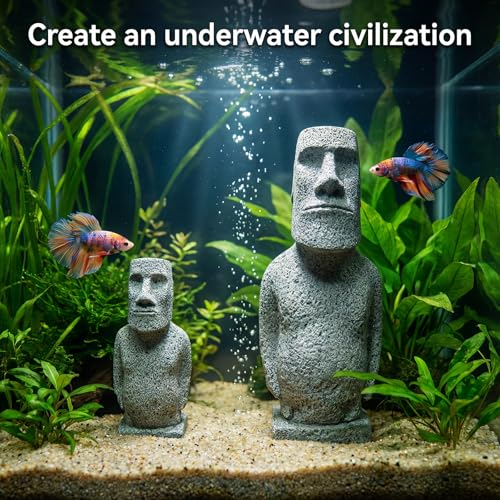 Easter Island Moai Statue - Stone Moai Figurine Decor for Home & Outdoor Garden - 3 (Medium Size) - size: Medium Size