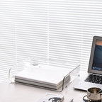 Gagee Set of 2 Office Organization and Storage, Clear PET Letter Tray Desk Organizer, Stackable Document Organizer for Notes, Pens, File Paper, Desk - size: 2 Horizontal