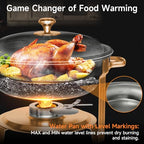 Chafing Dishes for Buffet, 4 Pack 5QT Round Stainless Steel Chafing Dish Set for Home Parties, Christmas Gatherings, Catering Events Complete Buffet Warmer Set (Rose Gold 4) - color: Rose Gold 4