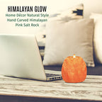 Himalayan Glow Hand Carved Himalayan Salt Candle Holders, Home Decor Item Great as a Night Light (Pack of 2) - size: 1 Count (Pack of 2)