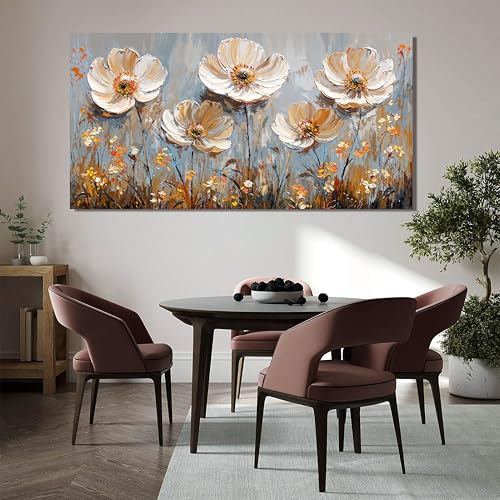 Canvas Wall Art Decor Art Work for Wall Decor Large Vintage Gold Wall Art Prints Wall Art Pictures for Living Room Nature Flower Wall Art Decorations Artwork for Walls Bedroom Office Decor 24" X 48" - color: XY-01G, size: 48"L x 24"W