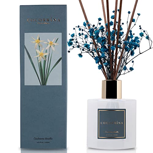 COCORRÍNA Reed Diffuser - Cashmere Vanilla 6.7 fl oz Reed Diffuser for Bedroom Bathroom Home Décor - size: 6.7 Ounce/1pack