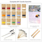 Monivi Scented Candle Sand with Wicks DIY 14 Colors Sand Wax Pearled Candle Wax Beads (1.76oz Each Color, 1.5lb/24.7oz Total up to 120Hours) Refillable Candle Making Kit Mothers Day Gift