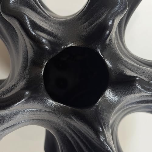 Ceramic Vase, Set of 2 Black Vases for Home Decoration, Flower Vase Minimalist Nordic Boho Style for Modern Farmhouse Decor, Living Room; Kitchen; Coffee Table; Dining Table; Office;Bedroom - color: 2 Black Ceramic Vases