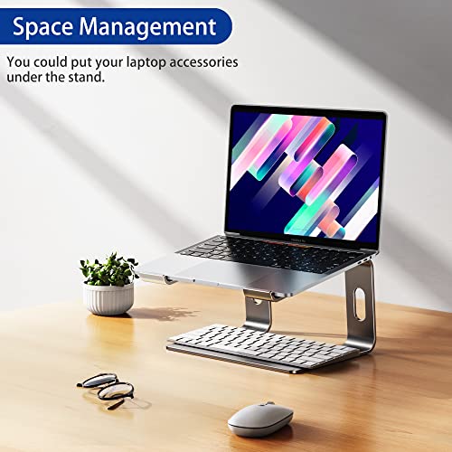 BESIGN LS03 Aluminum Laptop Stand, Ergonomic Detachable Computer Stand, Notebook Holder Compatible with Air, Pro, Dell, HP, Lenovo More 10-15.6" Laptops, Gray - color: C-Gray
