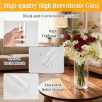 12 Pack 6.5" Tall x 2.4" Diameter Clear Glass Cylinder Vases-Flower Vases for Centerpieces, Hurricane & Floating Candle Holders for Weddings, Parties, Home Decor,Table Displays - size: 12 Pc(6.5" x 2.4")