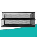 Wire Mesh Letter Trays Paper Tray Desk File Organizer, 2 Pack Stackable Metal Front-Load Documents Tray for Office Supplies File (Lengthways)