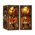 Book Nook Kit - DIY Miniature Dolls House Kit with Furniture and LED Light, 3D Puzzle Wooden Art Bookends, Model Kits for Adults and Teens (Royal Tailor Shop)