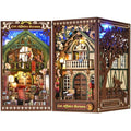 TOYQI Book Nook Kit, DIY Miniature Dollhouse Kit for Adults and Teens, Booknook Tiny House Kit Bookshelf Decoration 3D Wooden Puzzle Bookend - style: Cat Affairs Bureau