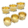 OwnMy 6 PCS Metal Lotus Ghee Oil Lamp Holder Gold Lotus Tea Light Candle Holders Set, Altar Diya Butter Lamp Holders Candle Centerpieces for Diwali Puja Pooja Decoration