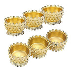 OwnMy 6 PCS Metal Lotus Ghee Oil Lamp Holder Gold Lotus Tea Light Candle Holders Set, Altar Diya Butter Lamp Holders Candle Centerpieces for Diwali Puja Pooja Decoration