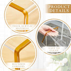 RattanView 5 Pack Clear Acrylic Purses Display Stands, 11" L 5mm Thick Luxury Purse, Handbag, Jewelry & Perfume Risers, Gold Luxury Shoe Display Riser for Closet, Boutique, Vendor Events (5 Tier) - size: 5 Tier
