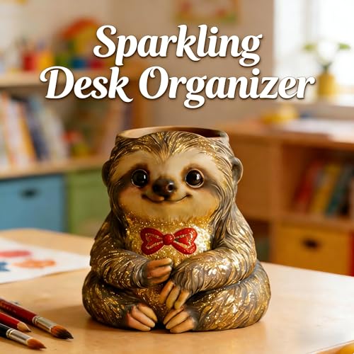 1 Pc Cute Sloth Resin Silicone Planter Mold 3D Animal Concrete Casting Mold for DIY Succulent Pots Vase Home Decor Crafts Candle Holder Cement Handmade Storage Box Desk Pen Cup Gifts - color: Sloth Resin Mold
