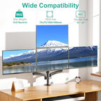 WALI Quad Monitor Mount for 13-27 inch Screens, Extra Tall 4 Monitors Desk Mount, up to 19.8lbs, 32.2 inch Height Max, Fully Adjustable 4 Monitor Arms, VESA 75/100mm (GSDM004S), Black - size: 13"-27", style: Quad Arms