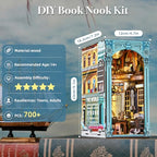 CCCDF DIY Book Nook Kit, Miniature Dollhouse Booknook Kit, 3D Wooden Puzzle Bookend Bookshelf Insert Decor with LED Light for Teens and Adults (Hemingway House) - style: Hemingway House