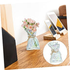 iplusmile Abstract Irregular Shaped Glass Vase Transparent Decorative Flower Container for Home Office Garden Versatile Modern Art Vase with Stable Flat Bottom for Wedding Party and Decor