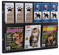 Displays2go Tiered Brochure Rack for Wall, 6-12 Adjustable Pockets, Frameless Acrylic - Black (2RP6BLK) - color: Black, size: 6 Pockets