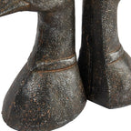 Creative Co-Op Decorative Distressed Cast Metal Duck Head Bookends, Black, Set of 2