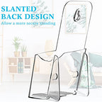 10 Pieces Acrylic Brochure Holder Stand Pamphlet Holder 4 x 7.9 Inches Clear Literature Display Rack Plastic Flyer Display Stand for Vendors, Brochure, Trifold, Magazine, Pamphlet, Booklets, Menu - size: 4"x7.9"