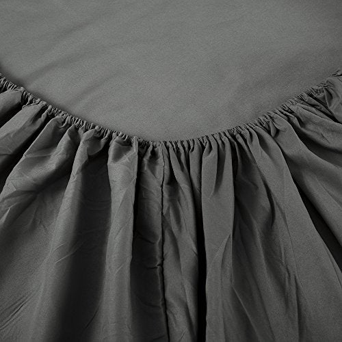 Sfoothome 4-Piece Bed Linen Set, Queen, Deep Gray, 1800 Series, Wrinkle & Fade Resistant, Deep Pocket, Luxury Brushed Microfiber Bed Sheets Set - color: Deep Gray-4 Pieces, size: Queen