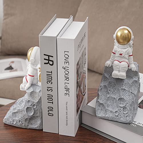 BUTILIVEEN Astronaut Book Ends to Hold Books, Astronaut Decor, Space Themed Bedroom, Desktop, Bookcase Decor - Gifts for Space Lovers - style: B
