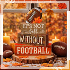 Yuntau 4 Pcs Football Fall Table Decorations Football Tiered Tray Decor Rustic Autumn Wooden Blocks Sign It's Not Fall Without Centerpiece Decorative Faux Book Sign for Room Coffee Table Mantel Shelf - style: Football Fall