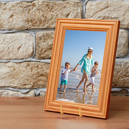 IBosins 5 Pack 6 Inch Plate Holder Display Stands, Metal Gold Frame Stand for Picture, Book, Photo Easel, Creation, Collectibles - color: Gold, size: 6 Inch