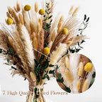 Boho Dried Flowers Bouquet – Olive Green Wall Decor, Pampas Grass Bouquet, Rustic Flower Arrangement, Moody Office & Bedroom Decor, DIY Home Vase Filler, Farmhouse Floral, Boho Wedding Bouquet