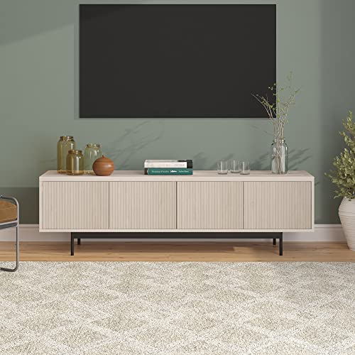 Henn&Hart Whitman, 70'' Rectangular TV Stand, Alder White - color: Alder White, size: 70'' Rectangular TV Stand