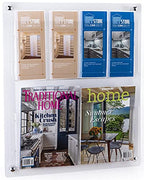 Displays2go Acrylic Literature Holder Wall Mount, 4/8.5" w, 4-8 Pockets - Clear (2RP4CLR) - color: Clear, size: 4 Pockets