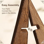 Wooden Plate Stands for Display, Wood Plate Holders for Displaying, Decorative Picture Frame Stand, Easel for Sign, Cookbook, Now Playing Vinyl Record, Recipe Book Holder for Photo, Plaque, Platter