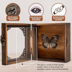Real Butterfly Shadow Box Picture Frame - Framed Butterfly Taxidermy Meticulously Handcrafted, Gothic Decor Butterfly Small Shadow Box (Male Red Saw Nymphalid (Nymphalidae)) - color: Male Red Saw Nymphalid (Nymphalidae)