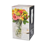 Barski - European Quality - Glass - 13.7" Height - Beautiful Hand Made Vase with Opal Raindrop Design - Made in Europe