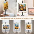 USION Adjustable Tabletop Easel Stand, Picture Easels for Display Up to 30" H, Heavy duty Metal Picture Frame Holder Stand Table top for Art, Photo, Canvas(Black)