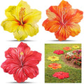 Cinnvoice 3 Pack Garden Stepping Stone Outdoor, Decorative Dimensional Resin Stepping Stones for Patio Pathway Landscaping Walkway Sculpture Yard Backyard Lawn(Hibiscus,10 Inches) - size: 10 Inches, style: Hibiscus